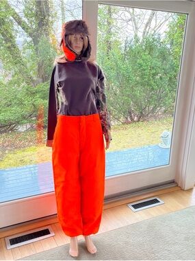 Sears Bright Orange Men’s Pants with Black Cuffs